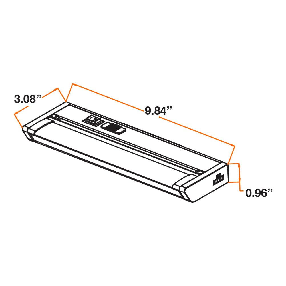 LEDVANCE 10" LED Undercabint Light, 6.5W, 3 CCT Select 2700/3000/4000K, 80 CRI, Linkable, 450 LMS, Accessories Included - 1 Pack (62440) - Image 6