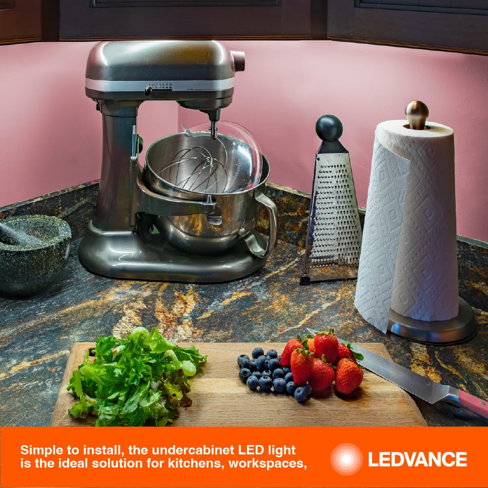 LEDVANCE 10" LED Undercabint Light, 6.5W, 3 CCT Select 2700/3000/4000K, 80 CRI, Linkable, 450 LMS, Accessories Included - 1 Pack (62440) - Image 8