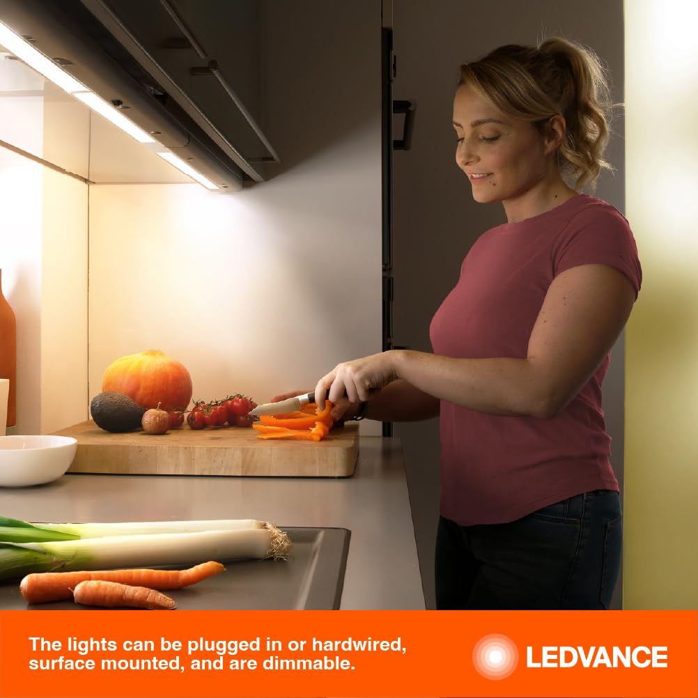 LEDVANCE 10" LED Undercabint Light, 6.5W, 3 CCT Select 2700/3000/4000K, 80 CRI, Linkable, 450 LMS, Accessories Included - 1 Pack (62440) - Image 9