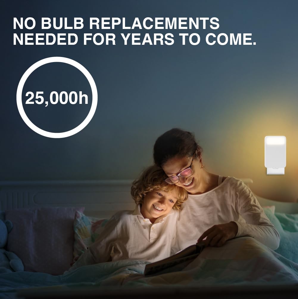 LEDVANCE Correct Title Sylvania LED Night Light with Plug, Dusk to Dawn Sensor, Warm White, 3000K, Dimmable, Indoor, 80 CRI, UL Listed, White Finish - 2 Pack (60902) - Image 9