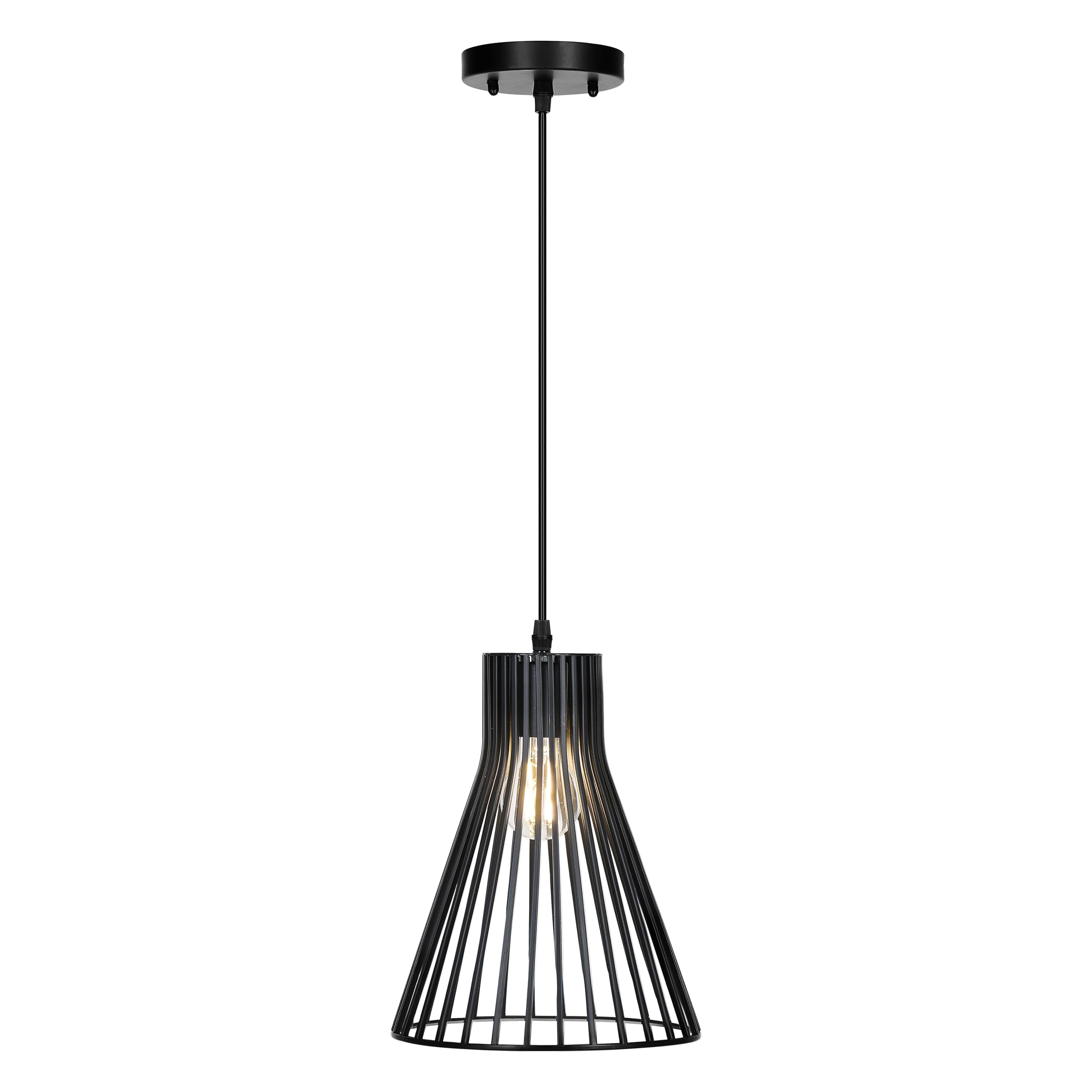 LEDVANCE Sylvania 9" Pendant Light Fixture, 1-Bulb, Adjustable Heigh with Accessories, Hardwire, Black Matte Finish - 1 Pack (63592) - Image 10