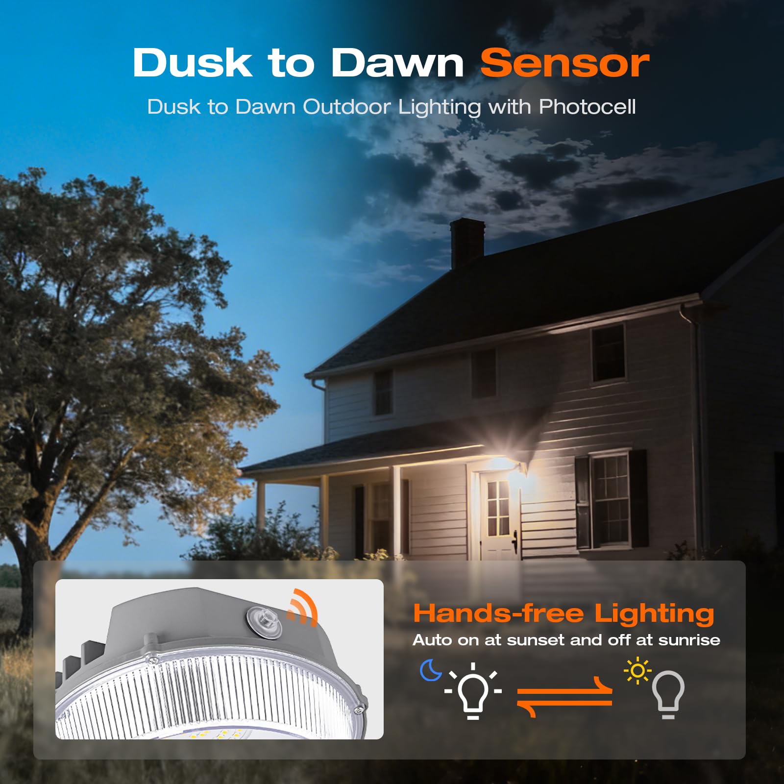 Sylvania 40W Outdoor LED Barn Light, 4200 LMS, 50,000 Hrs, 80 CRI, Dusk to Dawn with Photocell, Wet Rated, FCC/CEC, 5000K - 1 Pack (67984) - Image 3