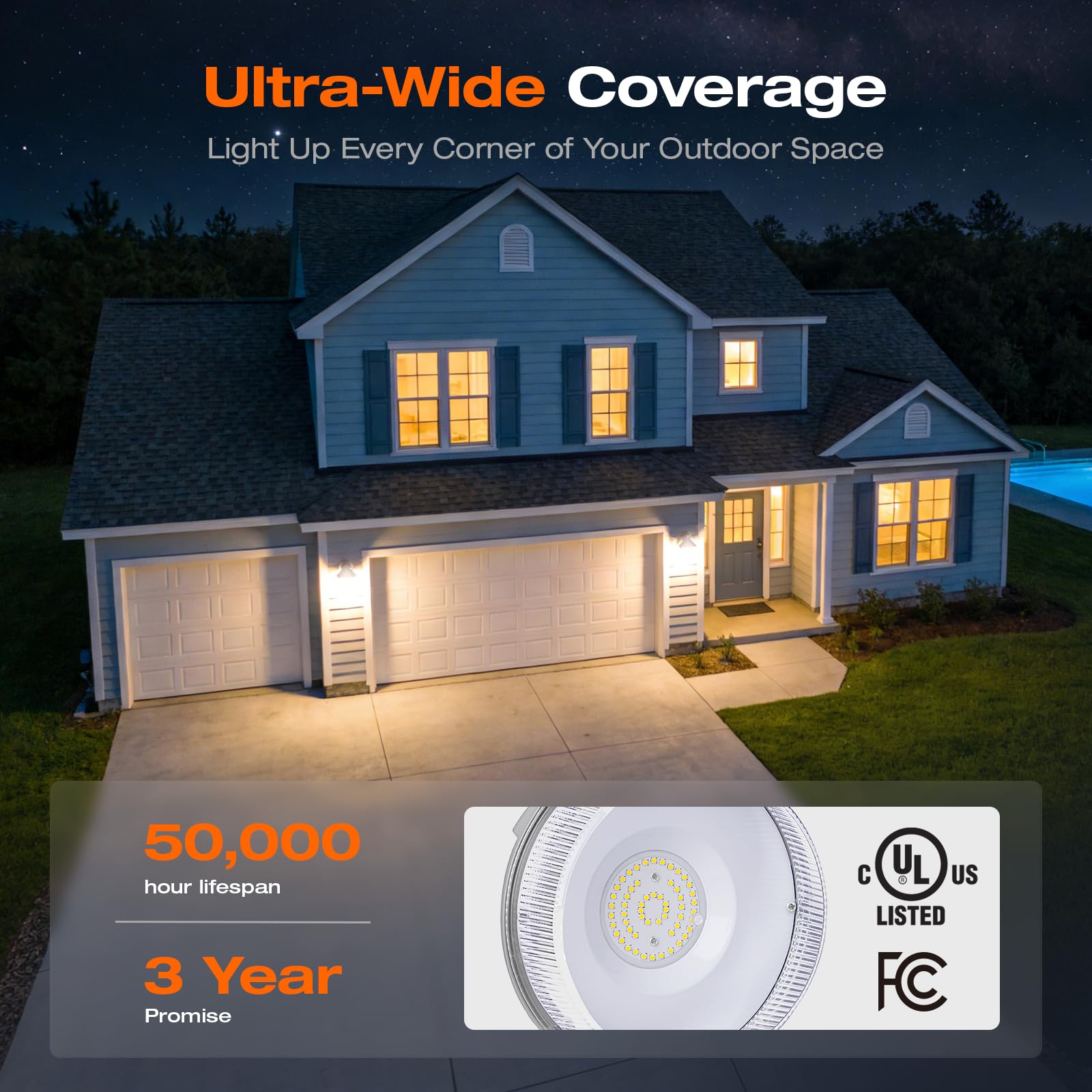 Sylvania 40W Outdoor LED Barn Light, 4200 LMS, 50,000 Hrs, 80 CRI, Dusk to Dawn with Photocell, Wet Rated, FCC/CEC, 5000K - 1 Pack (67984) - Image 4