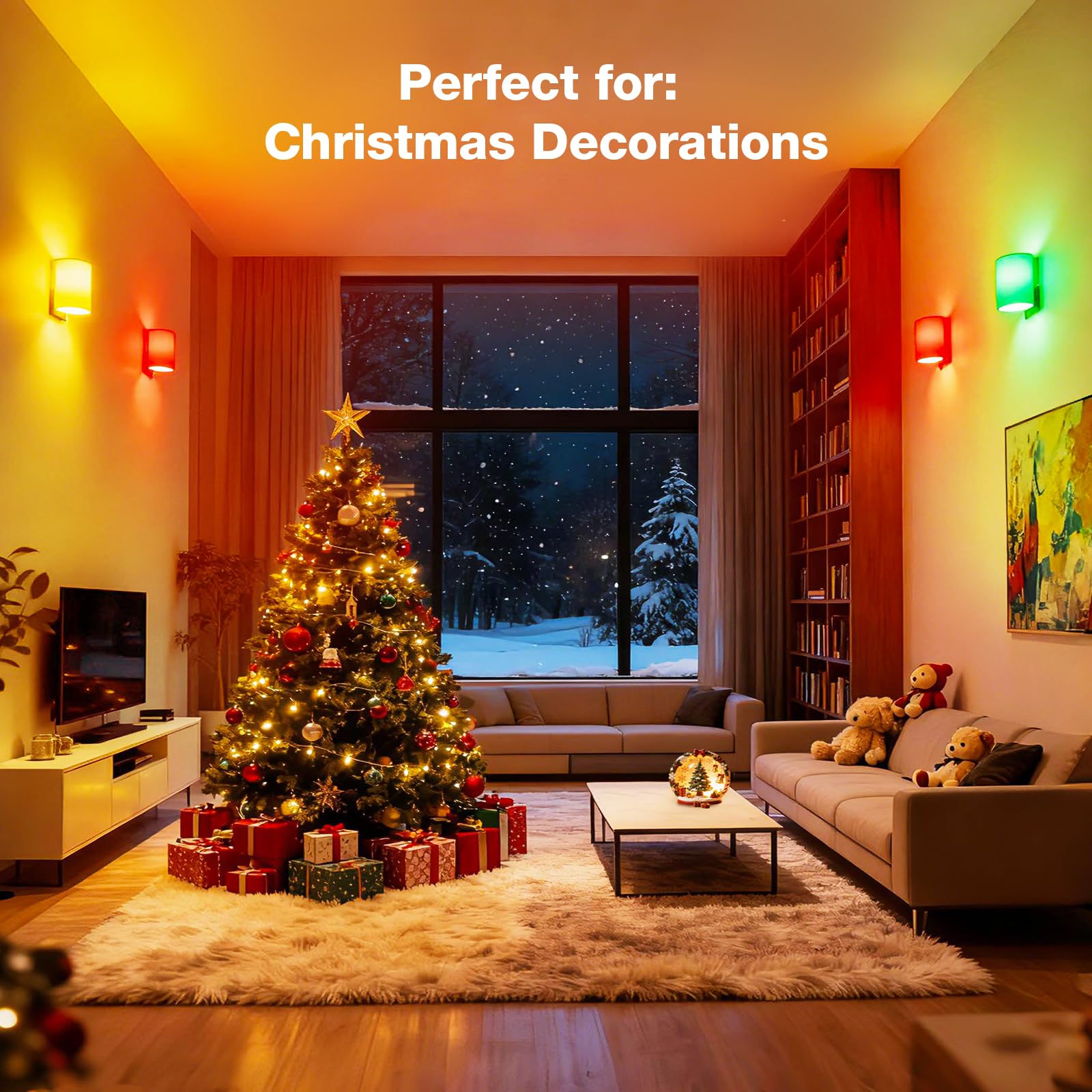 LEDVANCE Sylvania LED Green Glass Filament A19 Light Bulb, Efficient 4.5W, 40W Equivalent, Dimmable, E26 Medium Base - 1 Pack (40303) - Image 3