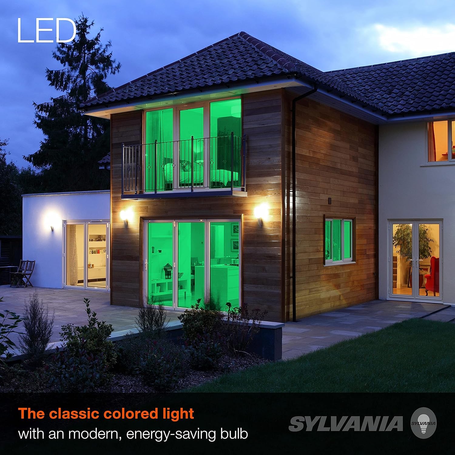 LEDVANCE Sylvania LED Green Glass Filament A19 Light Bulb, Efficient 4.5W, 40W Equivalent, Dimmable, E26 Medium Base - 1 Pack (40303) - Image 5