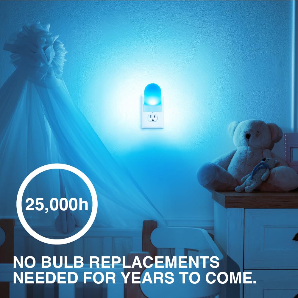 LEDVANCE Sylvania RGBW LED Night Light with Plug, Dusk to Dawn Sensor, 8 Colors, Dimmable, Indoor, 80 CRI, UL Listed, White Finish - 1 Pack (60901) - Image 6