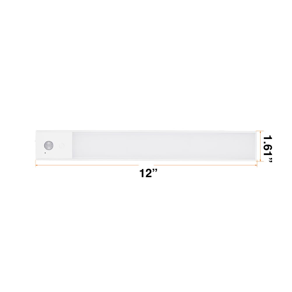 SYLVANIA 12" Under Cabinet Lighting with 2200mAh Rechargeable Battery, LED Motion Sensor, 3 Color Selectable (3000K-5000K), Closet Light/Undercounter Kitchen Light, Magnetic, Dimmable - 2 Pack (66513) - Image 8