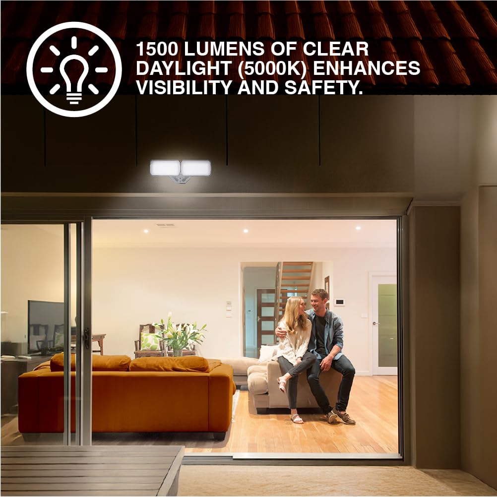 Sylvania 18W Security LED Light with Motion Sensor, Hardwired, 2000 LMS, Wet Rated, 5000K, Daylight - 1 Pack (66476) - Image 7