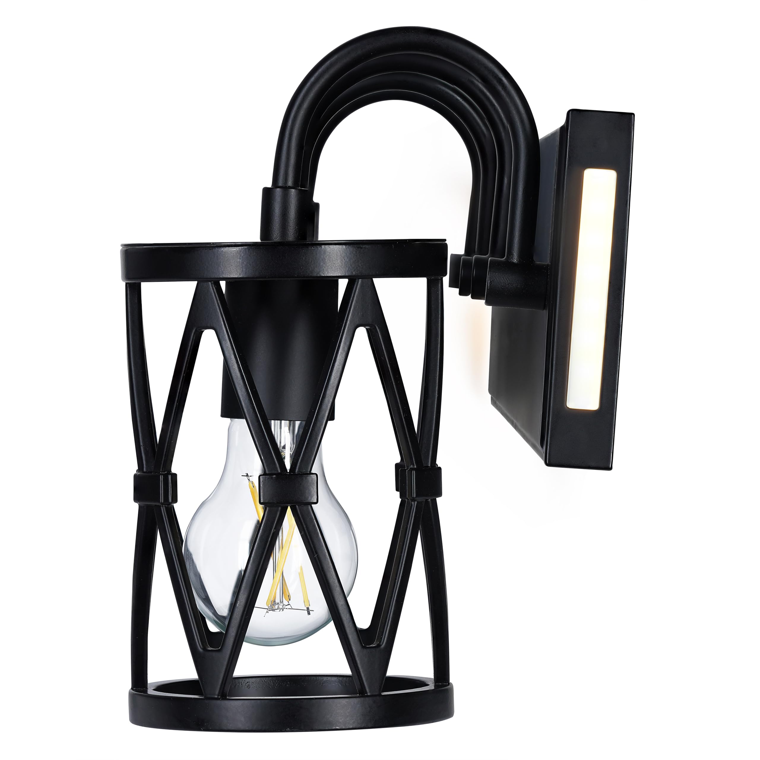 Sylvania 28" Vanity Light with 90 Lm Integrated Nightlight, 4-Bulb Fixture, Indoor/Bathroom/Hallway, Hardwired, Black Matte Finish - 1 Pack (63583) - Image 8