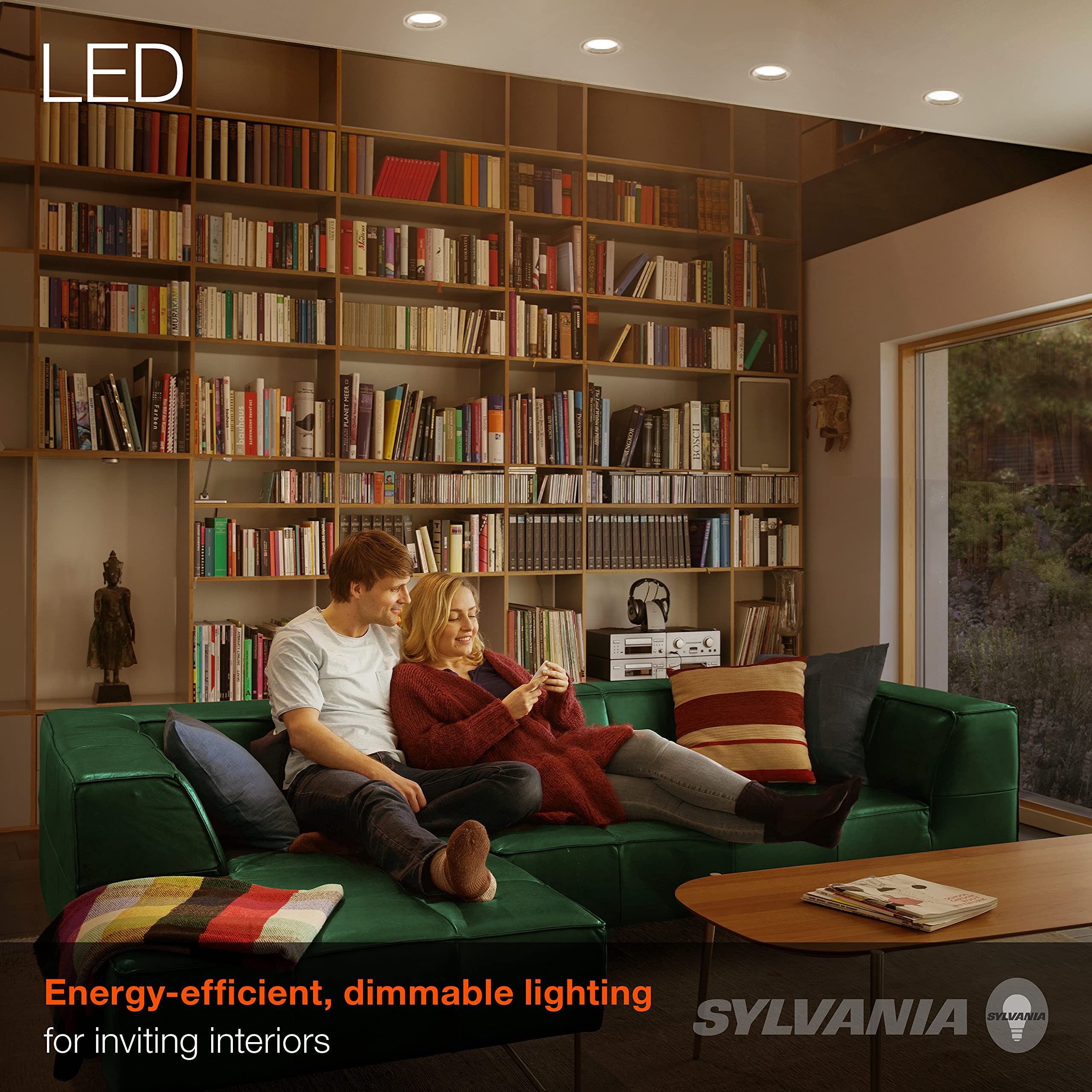 Sylvania ECO LED BR30 Light Bulb, 65W = 10W, Dimmable, Frosted Finish, 650 Lumens, 2700K, Soft White - 4 Pack (40870) - Image 5