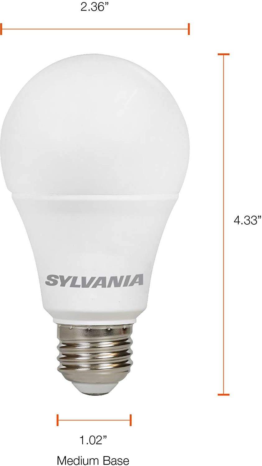 Sylvania ECO LED Light Bulb, A19 60W Equivalent, Efficient 9W, 7 Year, 750 Lumens, 2700K, Non-Dimmable, Frosted, Soft White - 8 Pack (40821) - Image 7