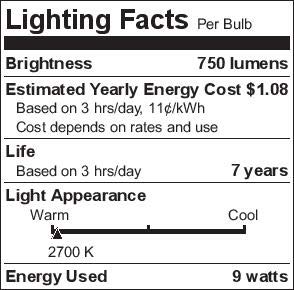 Sylvania ECO LED Light Bulb, A19 60W Equivalent, Efficient 9W, 7 Year, 750 Lumens, 2700K, Non-Dimmable, Frosted, Soft White - 8 Pack (40821) - Image 8