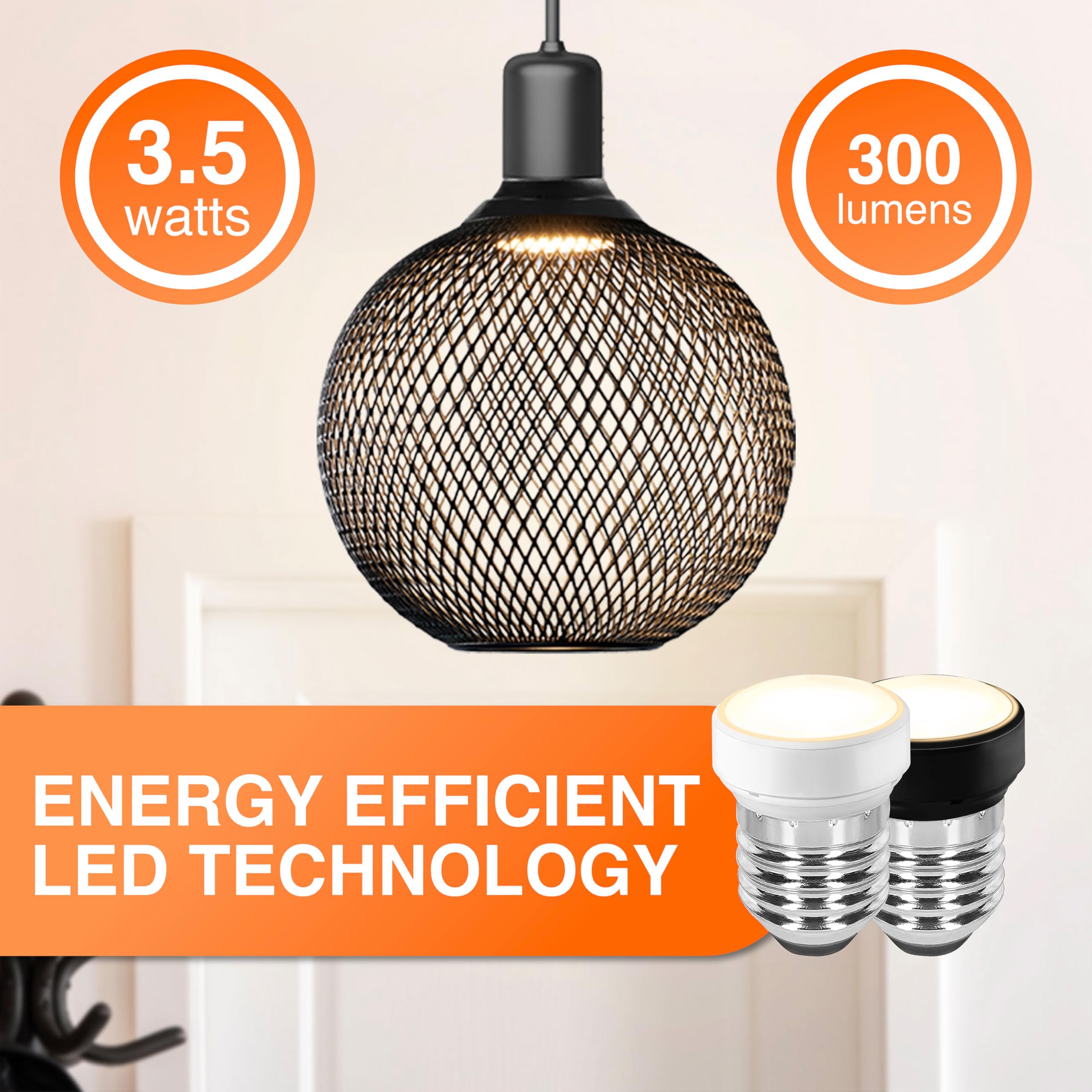 Sylvania LED Glass Lamp with Colorful Trapezoid Shape, 3.5W, E26 Medium Base, 300 Lumens, 3000K, Warm White, for Living Rooms/Hallways/Bedrooms - 1 Pack (42695) - Image 6