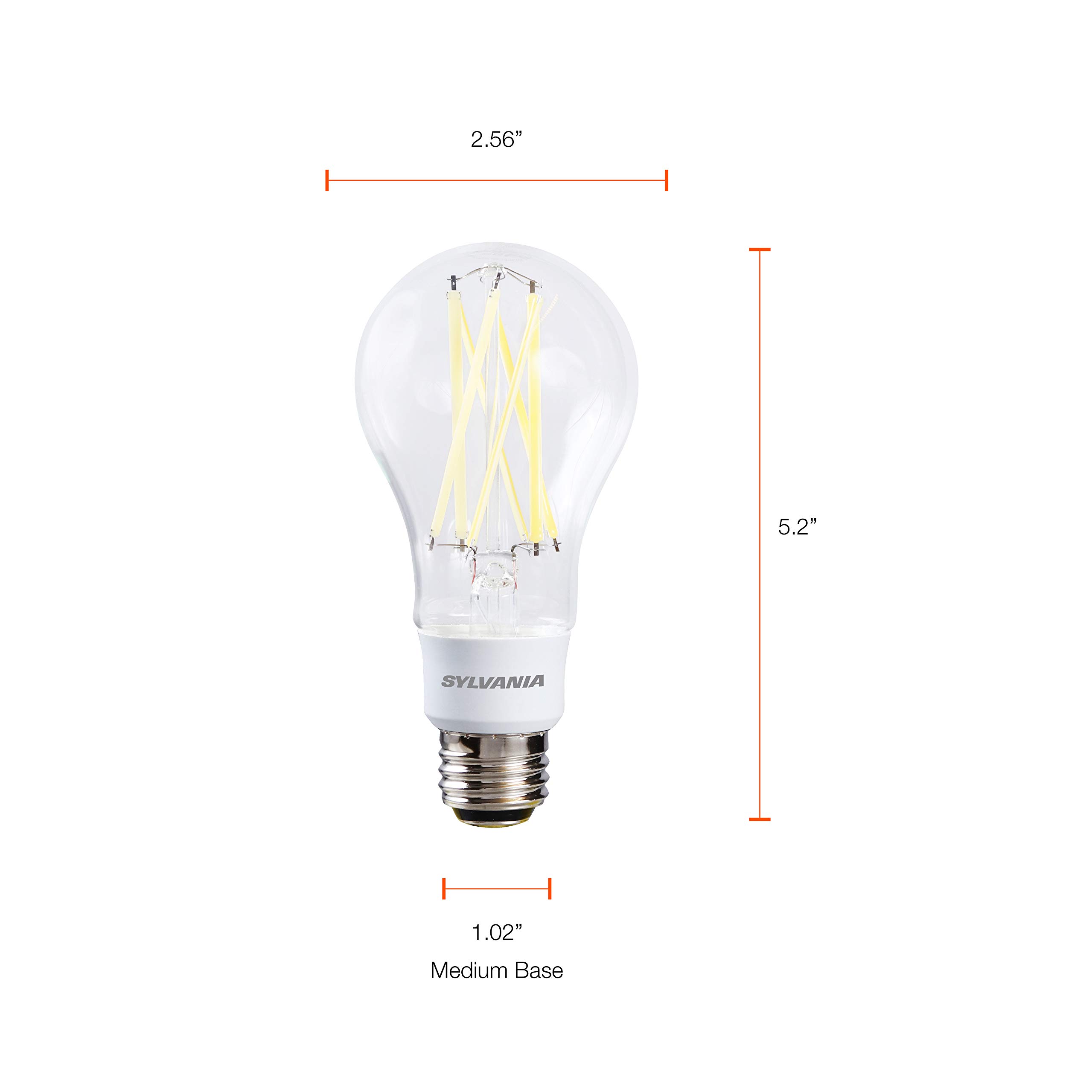 Sylvania LED TruWave Natural Series 3-Way A21 Light Bulb, 40/60/100W Equivalent Efficient 6.5/9/13W, Medium Base, Clear 5000K, Daylight - 1 Pack (40770) - Image 7