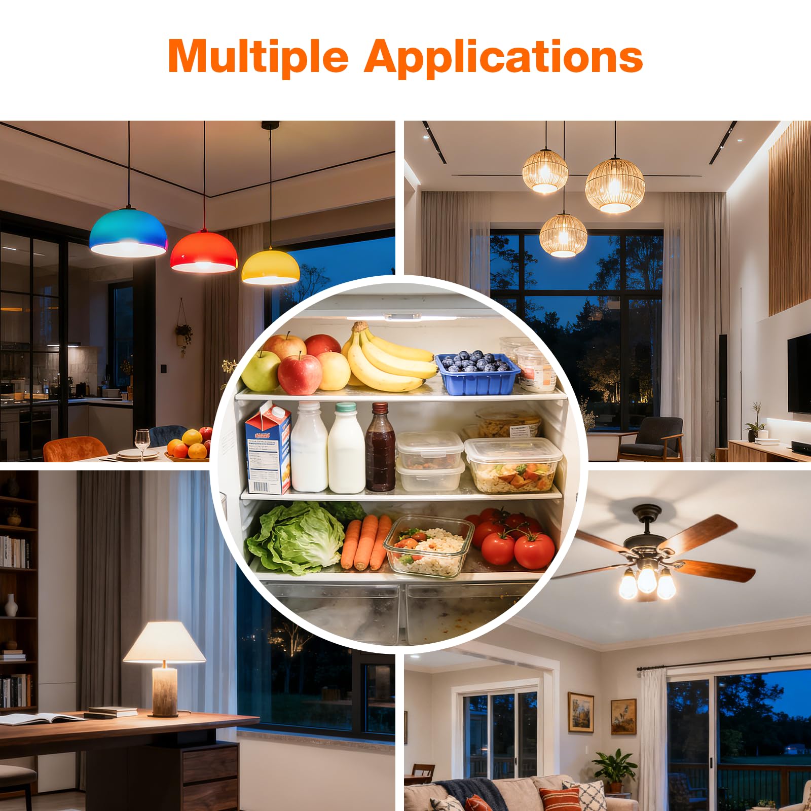 Sylvania LED TruWave Natural Series Ceiling Fan / Fixture Light Bulb, 40W A15 Soft White Candelabra Base, Dimmable, Clear - 2 Pack - Image 7