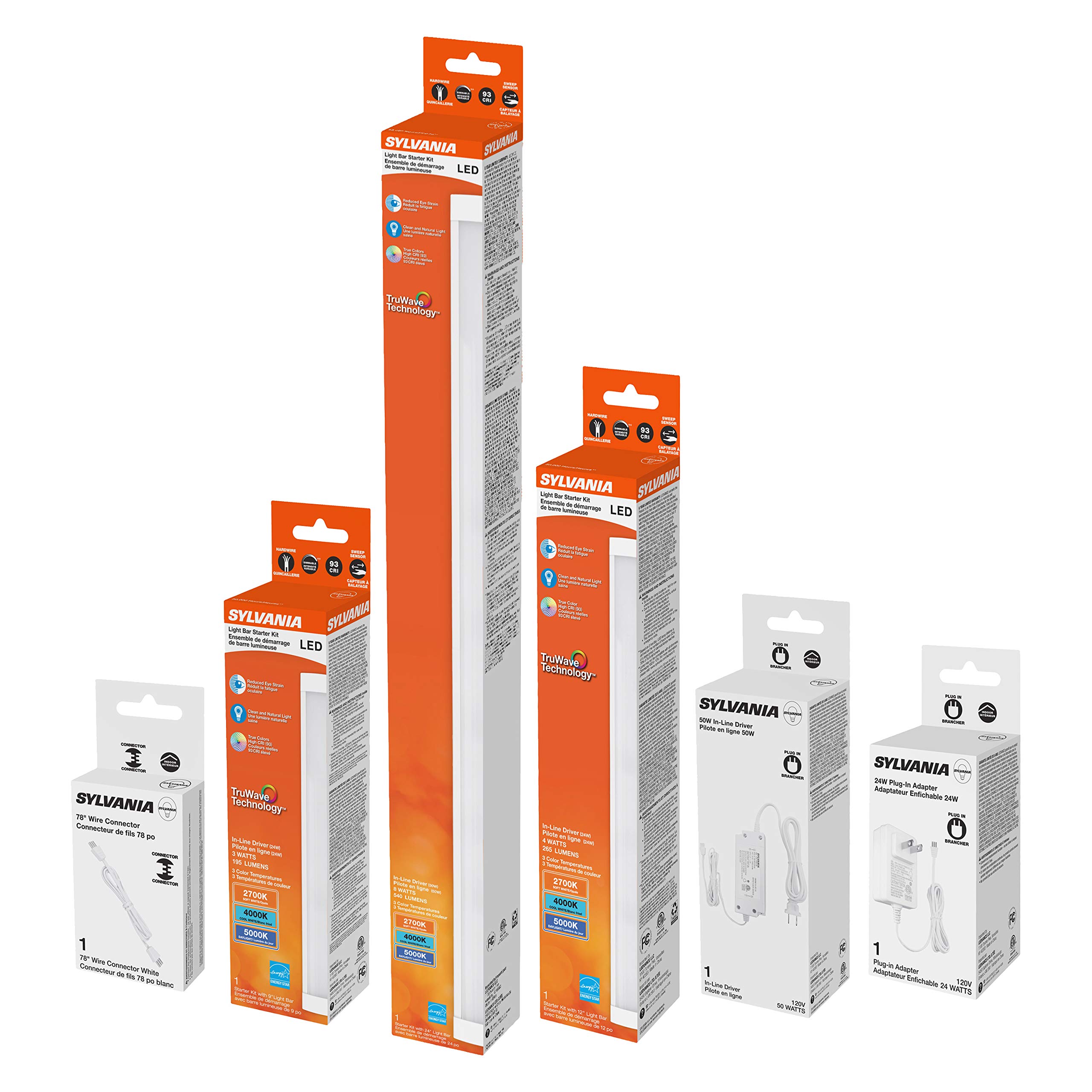 Sylvania TruWave Natural Series 3-Way Selectable 12" LED Under Cabinet Light Starter Kit, Soft / Cool / Daylight, Hardwire - 1 Pack - Image 8