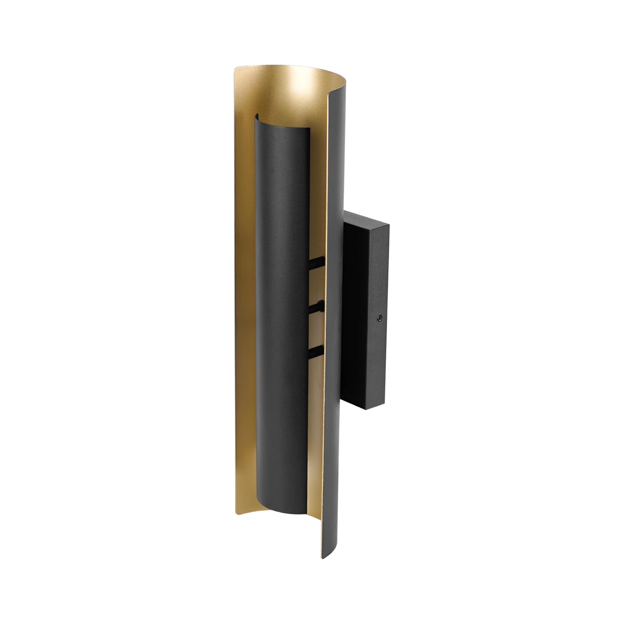 Sylvania Wall Mount Lantern LED Light Fixture, Indoor/Outdoor Use, Wet-Rated, with Integrated Dimmable LED, Black and Gold Finish, 3000K, Warm White - 1 Pack (67263) - Image 11