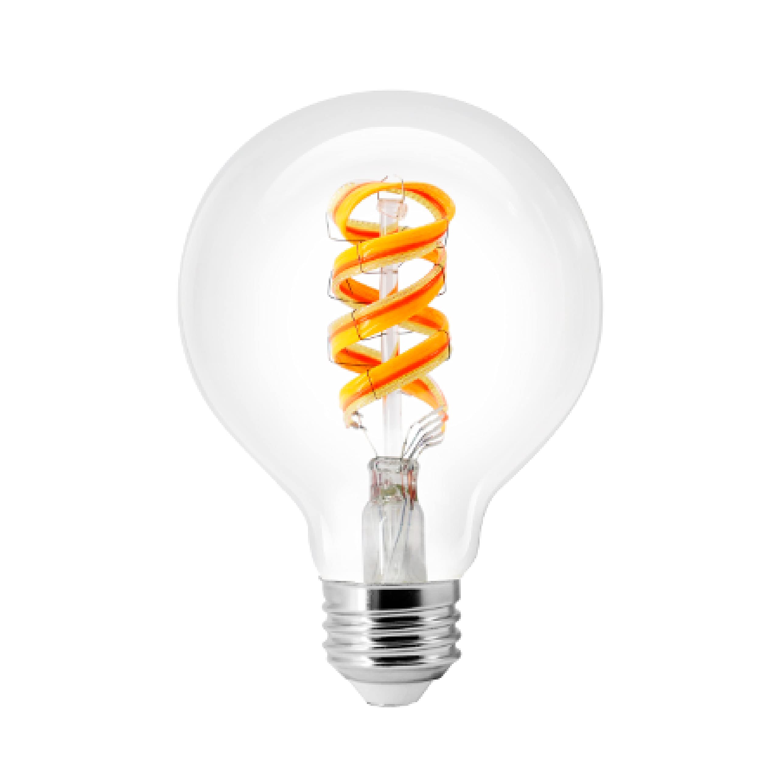Sylvania WiFi LED Smart G25 RGBW Color and Amber Finish Filament Light Bulb, 7W Efficient, for Alexa/Google Assistant, 2000K, No Hub Required, Clear - 1 Pack (75808) - Image 3